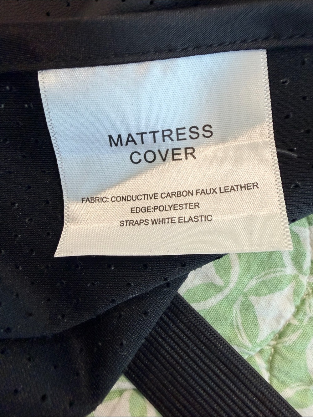 Grounding Black Mat with Straps fits full/queen size mattress - Picture 3 of 4